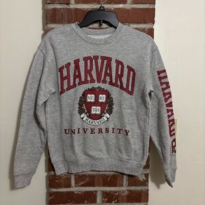 Cold Crush Gray Harvard University Crewneck Sweater